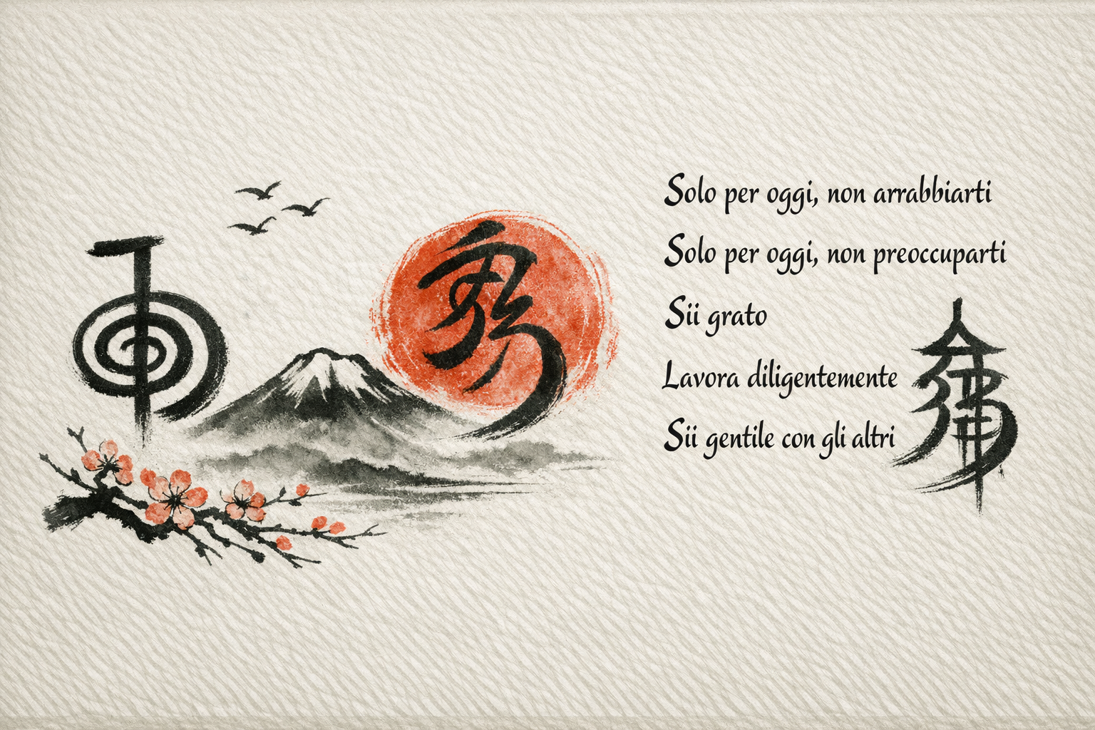 I 5 princìpi del Reiki